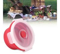 Zerodis Fiambreras Cajas Contenedor De Alimentos Plegable Caja De Almuerzo De Silicona Apilable Apto Para Microondas Para Oficina Camping Senderismo Con Válvula De Aire De Bloqueo De Clamp/Holder De