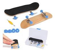 Zerodis Fingerboard Finger Skateboards, Mini diapasón, Patineta de Dedos Profesional Maple Wood DIY Assembly Skate Boarding Toy Juegos de Deportes Kids (Amarillo)