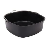 Zerodis Freidora Cake Pan Freidora Cake Barril para Freidora Air Fryer Pan Accesorios Metal Revestimiento Antiadherente Hornear Cake Lata Freidora Molde para Hornear con Asa Cake Barrel (8in)