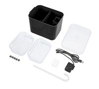 Zerodis Fuente de Agua para Gatos, Bebedero Automático para Mascotas de 2L/67oz con 4 Kits de Grifo con de Filtro para Uso en Interiores y Exteriores (Jane Eyre Negra [Grifo])