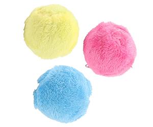 Zerodis Funda de Felpa para Cría de Jardín, Pelota Rodante Automática para Juego de Mascotas, Pelota Interactiva de Juguete para Razas Pequeñas y Medianas