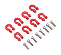 Zerodis Gancho de Remolque de Parachoques Trasero Delantero de Metal para Coche Axial Scx24 1/24 RC, Hierro, Rojo, 8 Piezas