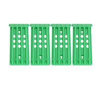 Zerodis Gran Capacidad, Soporte de Plástico de Plástico Resistente, Soporte para la Pierna de Entrenamiento de Pájaros Montados en la Pared para Palomas y Loros, Paquete de 4 con Uso Versátil (Green)