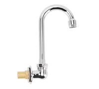 Zerodis Grifo de Cocina de Pared, de Acero Inoxidable, Rosca G12, con Válvula de Rodilla, para Lavabo, Lavabo Individual, para Cocina, Lavadero, Hogar y Cocina.