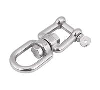 Zerodis Grillete Giratorio de Acero Inoxidable Resistente de 6 Mm, Grillete Rodante de Anillo Giratorio de Grado Marino a Prueba de óxido con Acabado de Pulido Electrolítico, Fácil (6MM)