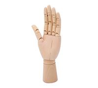 Zerodis Gugertree Mannequin de Madera con Medios Flexibles para Artistas y Estudiantes, 7.1-1 - de Madera wood model hand para Boceto, Pintura y Publicidad (Mano de madera de 18 CM (mano izquierda