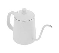 Zerodis Guneneck Coffee Ketle 304 Acero Inoxidable Preciso Vertido sobre Tetera de Boquilla Larga para el Hotel de la Oficina de Cocina Casera, 350 Ml (WHITE)