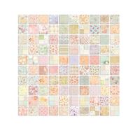 Zerodis H Icrafts Paper 200 Hojas de Papel Artesanal de Doble Cara para Diarios Basura, Arte de Collage, álbumes de Fotos de Bricolaje con Diseño de Flores de Jardín, álbum de Recortes Floral