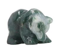 Zerodis Handicrafts Figura de Oso de 1,6 Pulgadas, Artesanía Portátil, Delicada Estatua de Oso, Escultura de Animal, Decoraciones para el Hogar, Dormitorio, Oficina, Mesas, Escritorios, Entrada,
