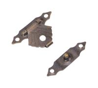 Zerodis Hebilla de Concha de Hierro 29x18mm para Cajas y Armarios de | Pestillo Decorativo Vintage, Construcción de Hierro Resistente, con Tornillos de Montaje para Joyeros, Maletas y Muebles de