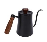 Zerodis Hervidor de café con Boquilla de Cuello de Cisne, Hervidor de Agua con Escala, Mango de Madera para el Hogar, Camping, Barista, café, té, 500 Ml, Acero Inoxidable 304