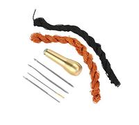 Zerodis Hilo de Reparación de Zapatos de Bricolaje y Kit de Awl de Costura - Incluye 4 Agujas de Gancho y Hilos de Cable de 2x 18 M - Acero Inoxidable para Lienzo, Zapatos, Plantas Bolsas