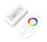 Zerodis Interruptor Atenuador Táctil RF Inalámbrico 2.4G, Controlador de Luz de Tira LED RGBW con Selección de Temperatura de Color 64000 de 7 Colores, para Luz de Pared de de Tira