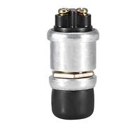 Zerodis Interruptor de Botón de Bocina de 2 Pines, Interruptor Momentáneo de Potencia del Motor Universal 12 V 20 A, Control de Altavoz de Aluminio A Prueba de Agua para Automóvil,