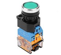 Zerodis Interruptor de Botón Momentáneo de 22 Mm, Luz LED, Corriente de 10 A, para Aplicaciones de Control Remoto Industrial