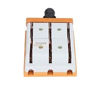 Zerodis Interruptor de Cuchilla Interruptor de Cuchilla de Doble Tiro de 3 Polos, Interruptor Eléctrico Ignífugo para Distribución de Energía Aislada