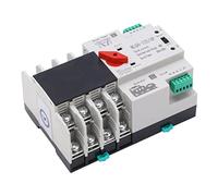 Zerodis Interruptor de Transferencia Antienvejecimiento, Interruptor de Transferencia Automática de Doble Potencia 4P, PC Plateado, para Granja, para el Hogar (80A)