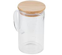 Zerodis Jarra Medidora Transparente, Taza Medidora de Vidrio de Borosilicato con Boquilla en Forma de V para Aceite Líquido de Leche, Perfecta para Cocina y Restaurantes (500ML)