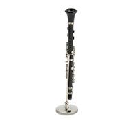 Zerodis Joyería Vintage Exquisita Mini Réplica de Instrumento Musical con Soporte y Estuche para Decoración del Hogar Regalo para Sala de Música Modelo de Clarinete en Miniatura de 5,12 Pulgadas