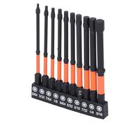 Zerodis Juego de 10 Puntas Hexagonales SAE, Puntas Hexagonales Magnéticas de Acero de Aleación S2, Vástago de 1/4 de Pulgada, con Estante de Almacenamiento, para Ensamblaje de Muebles,