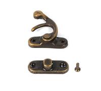 Zerodis Juego de 12 Cerrojos de Gancho Antiguo, Mini Cerrojo de Hierro Macizo Engrosado para Joyero con Tornillos, Cerrojo Derecho para Joyería, Caja de Madera, Manualidades (1)