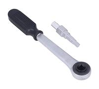 Zerodis Juego de Llave de la Llave del Adaptador de la Válvula de la de, la Herramienta de Reparación de Trinquete de Acero de Carbono de la Junta sin Deslizamiento para Accesorios de Enchufes, la
