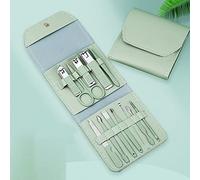 Zerodis Juego de Manicura, Herramientas de Pedicura de Acero Inoxidable Kit de Uñas con Estuche de Viaje Kit de Aseo Profesional para Cuidado de Pies a Mano (GREEN #-2)