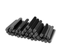 Zerodis Juego de Punzones para Sellos de Números y Letras de Acero Al Carbono de 36 Piezas, 6 Mm A-Z 0-9 y Símbolo para Metal, Madera, Cuero, Plástico, con Estuche Rígido de Transporte