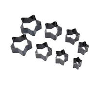 Zerodis Juego de Troqueles de Punzón Huecos de Cuero, Molde de Punzón de Pentagrama de Acero de Alto Carbono, 8 Uds., con 8 Tamaños Diferentes para Manualidades, Costura, Bolsa,