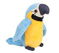 Zerodis Juguete de Peluche de Loro Parlante, Juguete de Peluche de Loro Parlante de Mascota de Imitación Muñeca de Juguete de Loro Parlante Encantador para Niños(Azul)