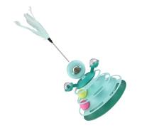 Zerodis Juguetes de la Torre de Bola de Mascota con Juego de Plataforma de Riel de 4 Capas Veer, Diseño de Múltiples Capas para un Mayor Interés y Pasión, Bueno para la Salud del Gato (Verde Menta)