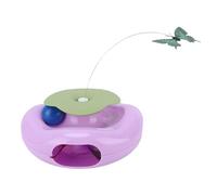 Zerodis Juguetes para Gatos Juguete para Gatos con Pluma, Palo Interactivo Duradero para de Interior, de Ejercicio Atractivo Diseñado para Gatitos y Adultos, Rotación Eléctrica Automática