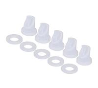 Zerodis Junta de Lavadora de Válvula de Control de Gas de Silicona sin Fugas sin Fugas Accesorios de Acoplador de Barril de Cerveza Inodoro para Acoplador de Sankey, Doble Protección para
