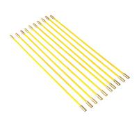 Zerodis Kit de Cables de Fibra de Vidrio, 10 Varillas de Empuje de Cinta Eléctrica de 4 Mm con Conectores Roscados de Latón, Herramienta No Conductora para Paredes, áticos, Espacios de Arrastre