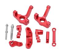 Zerodis Kit de Copa de Dirección de Aleación de Aluminio para Coches LOSI 1/10 22S SCT RC, Piezas de Mejora Duraderas, Rendimiento Mejorado (Rojo)