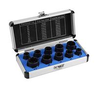 Zerodis Kit de Eliminación de Nueces de 10 Partes Profesionales con Incisivos Espirales, un Material de Aleación Fuerte y Duradero para un Trabajo Rápido con una Llave Métrica o un Socket