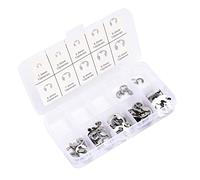 Zerodis Kit de Otras Piezas para Electrodomésticos Juego de Anillos de Retención de Acero Inoxidable 304 de 1,5 a 10 Mm para Posicionamiento del Eje con Caja de Almacenamiento de Plástico 120 Piezas