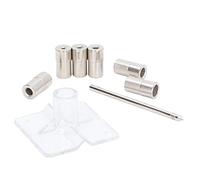 Zerodis Kit de Plantilla de Pasador Egocentrante, Buje de Taladro de | Juego de Punzones de Centrado, Guía de Broca con Ranura en V para Tableros Planos con Bordes Redondos, Diámetro Interior de