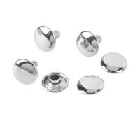 Zerodis Kit de Remaches de Doble Tapa, Remaches de Acero Inoxidable, 500 Juegos para Artesanía en Cuero y Decoración de Ropa, 10x8 Mm