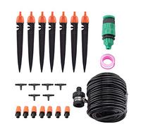 Zerodis Kit de Riego por Goteo Ajustable, Tubo de Distribución en Kit de Riego Automático para Jardineros, Jardines, Césped, Hierbas, Jardines