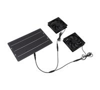 Zerodis Kit de ventilador de panel solar, ventilador de escape dual de 10 W, resistente a la intemperie, montaje en pared para invernaderos, gallineros, cobertizos y casas de mascotas