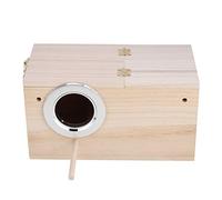 Zerodis La Cubierta Superior de La Casa de Reproducción de Jaula de Madera de Calidad con Soporte, Material No Tóxico para Aves, útil para Periquitos de Putas y Calocitos (Abierto a la Izquierda)