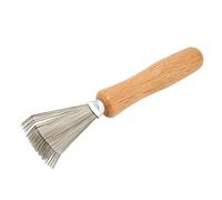 Zerodis Limpiador de Cepillos para el Cabello, Rastrillo de Alambre de Acero Inoxidable con de Madera para Eliminar el Polvo y los Desechos del Cabello, Adecuado para Peines y Cepillos