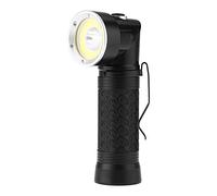 Zerodis Linterna Portátil Portátil, T6 + COB Antorcha LED, 90 ° Cola Magnética Plegable, 4 Modo Deslumbramiento Rojo Flash, Senderismo, Camping, Emergencia, Inspecciónh
