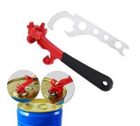 Zerodis Llave de Tambor de Aluminio, 3 en 1 Llave de Llave Llave de Llave de Llave Herramienta de Apertura de Tapa de Cubo para el Servicio de Alimentos y Proyectos para el Hogar