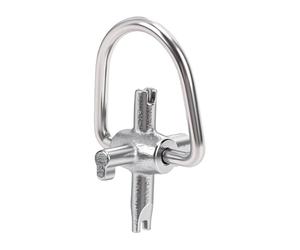 Zerodis Llave de Tapa de Bloqueo de Metal 4 en 1 Herramienta Universal para Quitar Llaves de Tapa de Refrigerante HVAC con Interfaces Intercambiables para R410a R22 y Tapas Estándar