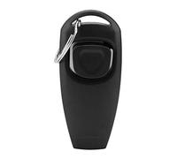 Zerodis Llavero de Entrenador para Mascotas, Cachorros y Gatos, Haga Clic en el Silbato para la guía de Herramientas de adiestramiento de Perros(Negro)