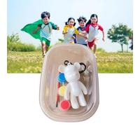 Zerodis Llavero de Oso Fluido, Garabato Creativo, Accesorio Moderno, Juguete de Desarrollo con Componentes Móviles para Juego Artístico, Materiales Seguros para Niños (Oso fluido, pintura, pluma,