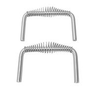 Zerodis Manija Soldable para Parrilla, 6 Pulgadas Resorte 2 Paquete | Resorte helicoidal Cool Touch, soporte de varilla de 1/2 pulg., reemplazo de tapa para ahumador, tirador de puerta para