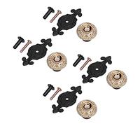 Zerodis Manijas de Puerta Tiradores de Cajones Decorativos Redondos de Aleación de Zinc Antiguo, Herrajes para Gabinetes con Tornillos a Juego, Adecuados para Cajones de Armario de Cocina, 4